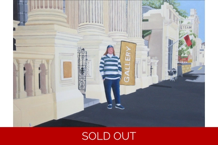 Outside the Forrester Gallery Oamaru, NZ